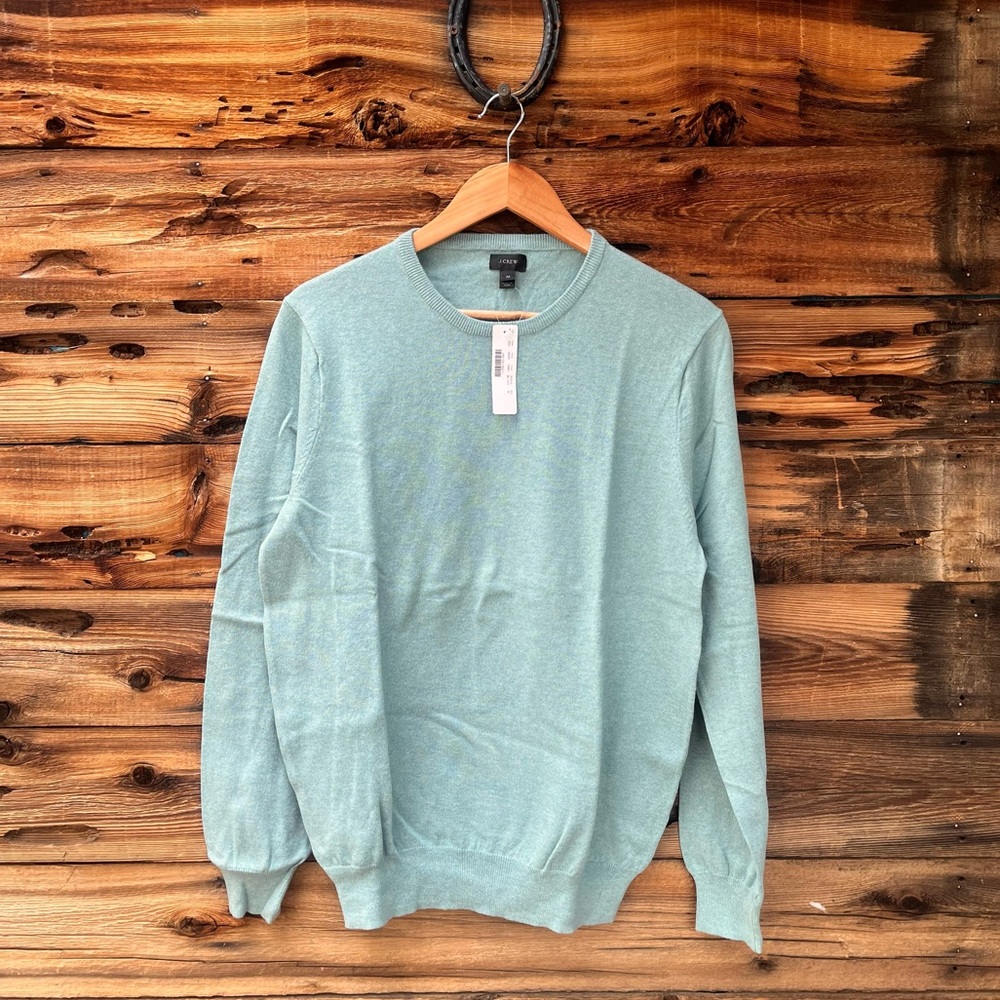 J. CREW | NWT Cashmere Blend Men's Light Blue Sweater M